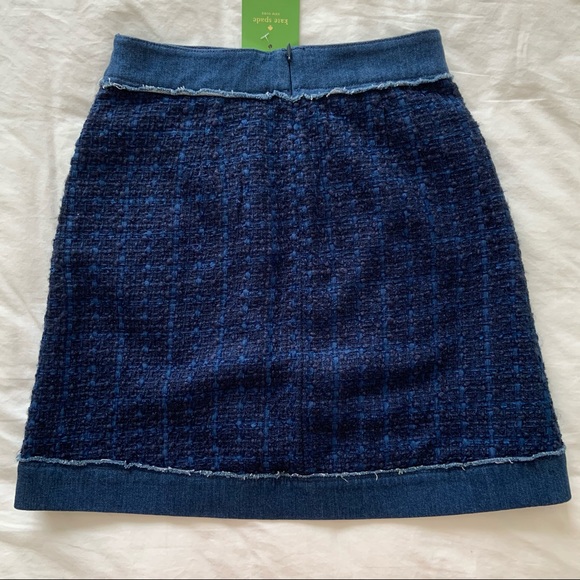 Kate Spade Denim Trim Tweed Skirt NWT - Picture 2 of 6